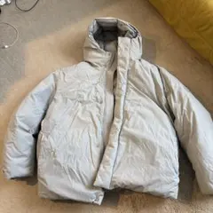 GAP フード付きライトグレー ダウンジャケット M
