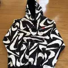 NIKE ナイキ ゼブラ柄 総柄 パーカー 刺繍ロゴ