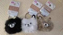 ふわふわドッグ キーホルダー ポメラニアン 3個まとめセット
