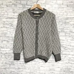 Witz exceed 総柄カーディガン 長袖 ニット 羽織り M相当