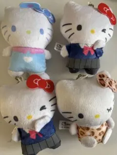 ハローキティ ぬいぐるみマスコット 4種セット