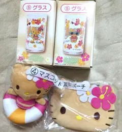 【新品未使用４点セット】サンリオ 当たりくじ 日焼けキティちゃん ハローキティ