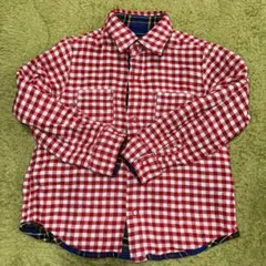 美品ミキハウスリバーシブルシャツ100