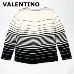 VALENTINO ヴァレンティノ ニット プルオーバー レーヨン ボーダーのサムネイル