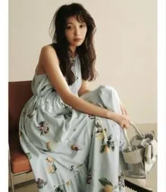 25SS【美品】フレイアイディ モノグラムエンブロイダリーワンピース