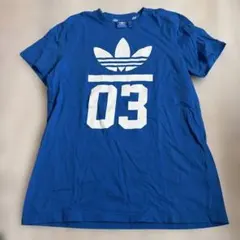 アディダス オリジナル半袖Tシャツ 青 03
