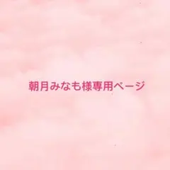 朝月みなも様専用ページ