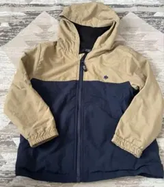 Polo フード付きジャンバー　ベージュ/ネイビー　120cm