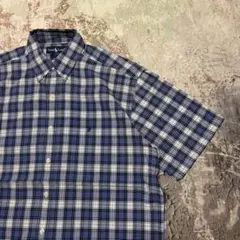 90s Ralph ラルフローレン チェック 半袖BDシャツ 