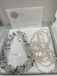 美品　ジュエリーKANDA 本真珠パールネックレス　約7ミリ約41センチ♪ ジュエリースタジオ プラスター パール 真珠 ネックレス 冠婚