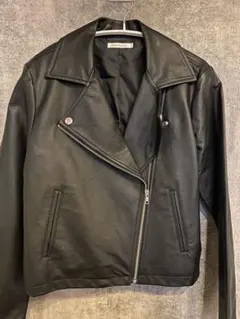 ブラックレザーライダースジャケット