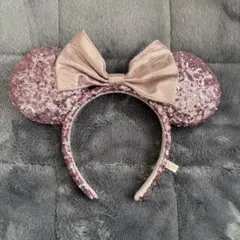 ディズニー カチューシャ ミニーちゃん ピンク スパンコール