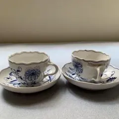 マイセン　ブルーオニオン　直径約35㎝　仕切り付き　大皿 マイセン ブルーオニオン 直径約35㎝ 仕切り付き 大皿 - メルカリ