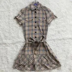 希少✨バーバリーブルーレーベル　シャツワンピース　ノバチェック　ティアード　M位