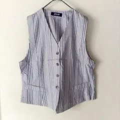 Jasmi Silk 　新品　M　絹100％　ストライプ ベスト レディース