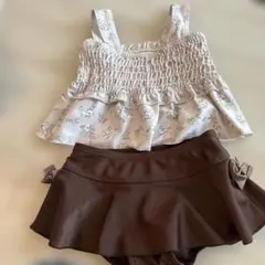 フラワープリント セパレート水着 90