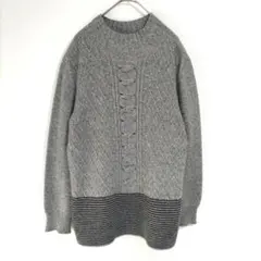 〈MY planning〉チュニック丈ニット　グレー　ポールガメント製法　М〜L