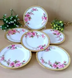 Noritake ノリタケ ハートフォード プレート ローズピンク 皿 6枚