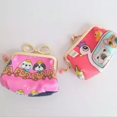 がま口ミニminiポーチ♡2個セット♡シーズーちゃん♧フレンチブルドッグ