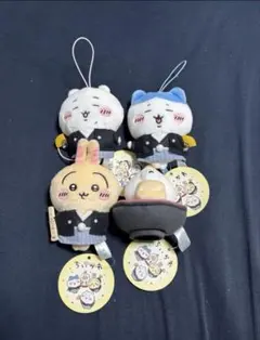 ちいかわ お正月マスコット ちいかわ　うさぎ　ハチワレ　お汁粉 オデ　タグ付き