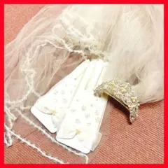 ★極美品・匿名配送★ティアラ ベール 手袋 3点 パール りぼん 結婚式