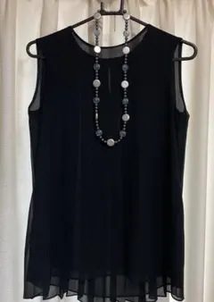 ロングビーズネックレス　軽量　試着のみ