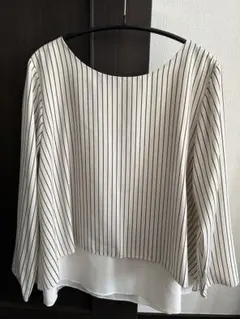 BEAUTY&YOUTH ストライプ 7分袖 ブラウス