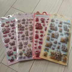 ラブブ　コラボ　ボンボンドロップシール４枚セット　まとめ売り　ご褒美シール
