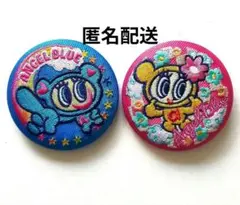 ナルミヤキャラクターズ　刺繍缶バッジ　エンジェルブルー　ナカムラくん　ハナちゃん