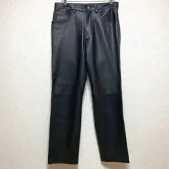 カルバンクライン ラムレザーパンツ 黒 31 羊革 本革 長ズボン 美品 激レア