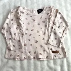 petit mainフリル付き長袖Tシャツ 90cm