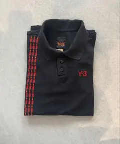 【ドライクリーニング済】Y-3 ポロシャツ ブラック レッド 刺繍 メンズのサムネイル
