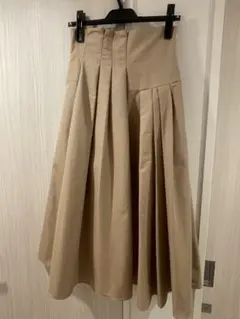 ミラオーウェン ランダムタックハイウエストフレアスカート サイズ00