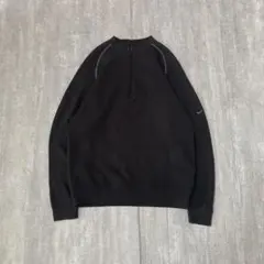 00s NIKE thermal half zip cut sew y2k