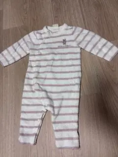 pique ストライプロンパース 70-80