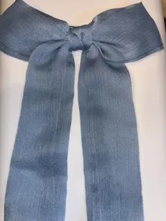 リボン バレッタ 水色 ヘアアクセサリー
