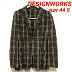 DESIGNWORKS デザインワークス サイズ 44 S 濃茶チェック 綿麻のサムネイル