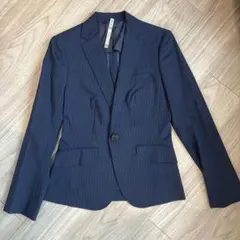 【週末大セール】ネイビー ストライプ ビジネススーツ セット