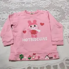 「再度値下げ」HOT BISCUITS ピンク トレーナー 100