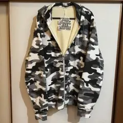 Black Eye Patch 迷彩柄 ジップアップパーカー
