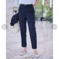 ✨新品　タグ付き✨ ドライタッチテーパードパンツ　サイズM ネイビー