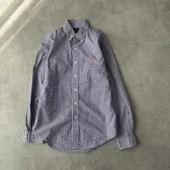 16783 Ralph Lauren 刺繍ロゴ チェックシャツ