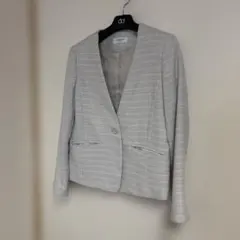 OPAQUE.CLIP ノーカラージャケット グレー