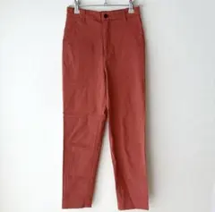 美品 グローバルワーク スゴラクスリムテーパードパンツ ズボン XS オレンジ