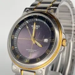 SEIKO 5Y75-1A10 腕時計 メンズ ソーラー ブラック 動作未確認