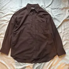 ブラウン チェックシャツ 長袖シャツ