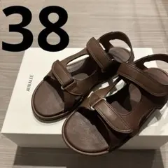 新品　SOFT LEATHER DOUBLE STRAP SANDALS 25のサムネイル