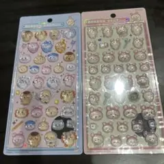 ちいかわ　ボンボンドロップシール　みんな　古本屋2枚セット　正規品　カニちゃん