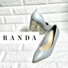 【美品】RANDA パイソンヒール　チャンキーヒール　太ヒールのサムネイル