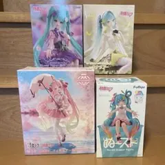 初音ミク　桜ミク　ぬーどるストッパー　カナリア　コスモス　フィギュア4点セット